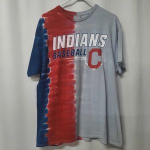 Cleveland Indians Tie Dye ShortSleeve Tshirt Men's Sz XL MLB Baseball Ohio Sport